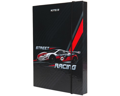 Папка для зошитів Kite В5 на гумці Racing , картон (K23-210-2)