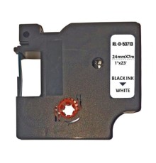 Стрічка для принтера етикеток UKRMARK D-53713P-BK/WT, сумісна з DYMO 53713/S0720930, для серії D1. 24мм х 7м. black on white (900616)