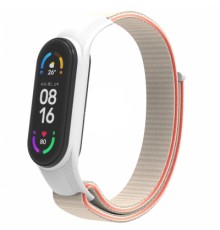 Ремінець до фітнес браслета Armorstandart нейлоновий для Xiaomi Mi Band 7/6/5/4 White/Red (ARM67846)