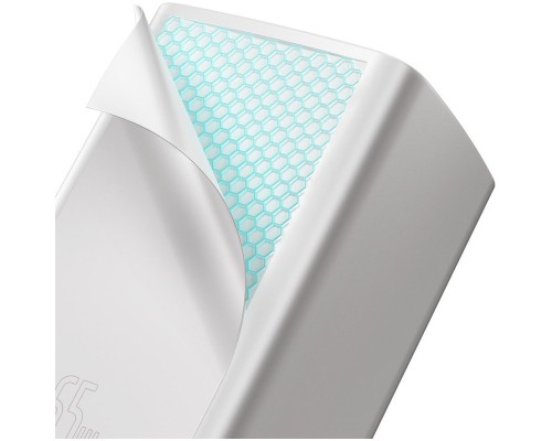 Зарядний пристрій Baseus 2xUSB 65W GaN (USB-C+USB-A) white (CCGAN2L-B02)