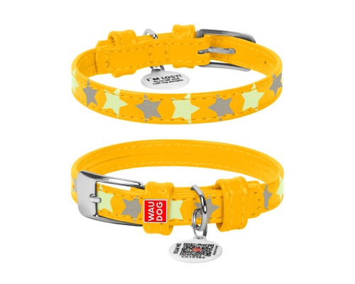 Нашийник для тварин WAUDOG Glamour з QR паспортом 