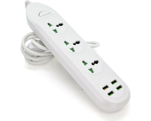 Мережевий фільтр живлення Voltronic TВ-Т16, 4роз, 3*USB White (ТВ-Т16-White)