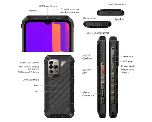 Мобільний телефон Ulefone Power Armor 19T 12/256Gb Black (6937748735298)