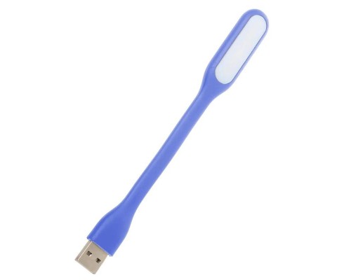Лампа USB Optima LED, гнучка, синій (UL-001-BLU)