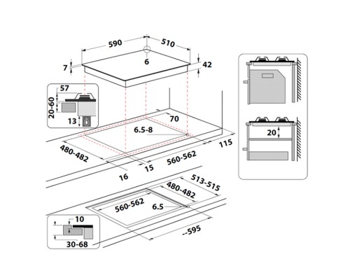 Варочна поверхня Whirlpool GOS6415/NB1
