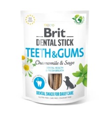 Ласощі для собак Brit Dental Stick Teeth&Gums ромашка і шавлія 251 г (8595602564354)