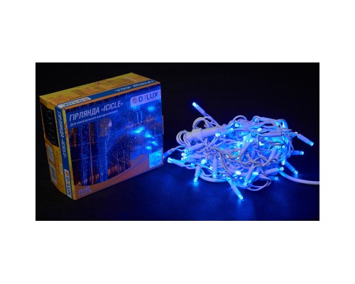 Гірлянда Delux ICICLE flash 75LED 2 х 0.7 м синій/білий IP44 EN (90012957)
