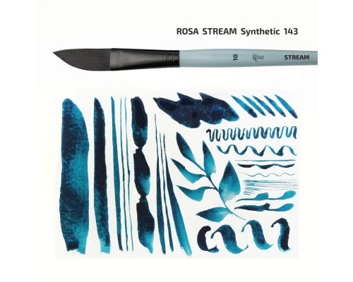Пензлик для малювання Rosa Синтетика саблевидна плоска, даггер, STREAM 143, № 10 (4823098517269)