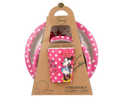 Набір дитячого посуду Stor Disney - Minnie Mouse, Bamboo Premium Set (Stor-01285)