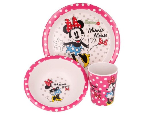 Набір дитячого посуду Stor Disney - Minnie Mouse, Bamboo Premium Set (Stor-01285)
