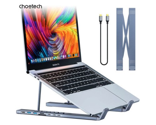 Порт-реплікатор Choetech USB-C 7-in-1 (HDMI/PD/картридер/USB-A/USB-C) Docking Station (HUB-M48-GY)