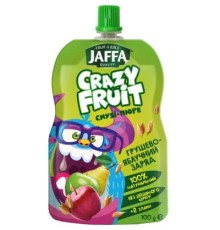 Дитяче пюре Jaffa Crazy Fruit Фруктовий десерт з груш і яблук перетертих зі злаками 100 г (4820192261999)