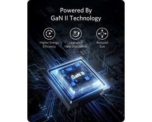 Зарядний пристрій Anker PowerPort 713 Nano II - 45W USB-C GaN Black (A2664G11)