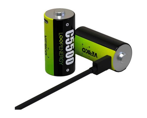 Акумулятор Verico C/R14 USB Type-C 3700mAh 1.5V Li-ion * 2 (LoopEnergy) (1BTOV-A4N0A2-NN) 