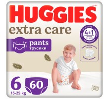 Підгузки Huggies Extra Care Розмір 6 (15-25кг) Pants Box 60 шт (5029053582429)