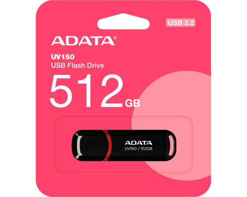 USB флеш накопичувач ADATA 512GB UV150 Black USB 3.2 (AUV150-512G-RBK) 