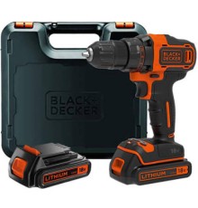 Шуруповерт Black&Decker 18 В, 1.5Ah, 40 Нм, 360-1400 об/хв, кейс (BDCDD186KB)
