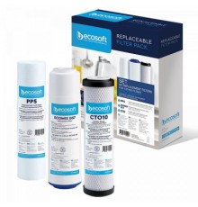 Картридж для фільтра глечика Ecosoft Комплект картриджів Ecosoft 1-2-3 для тристадійних фільтрів (CMV3ECO)