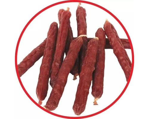 Ласощі для собак LupiPets Ковбаски з качкою та сиром 7 см 500 г (S38-500)