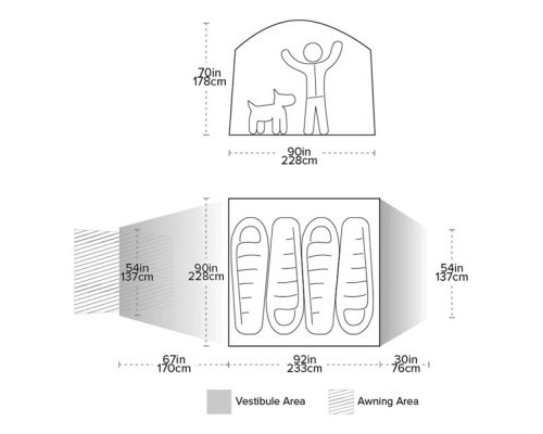 Намет Big Agnes Bunk House 4 (2022) orange/taupe (021.0077)