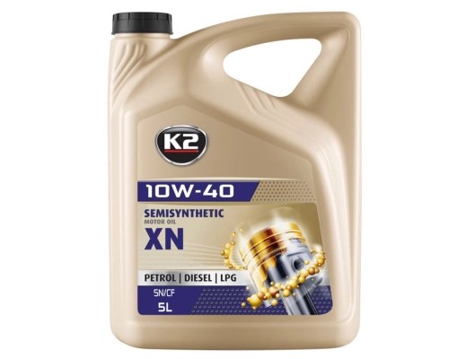 Моторна олива K2 Semisynthetic OIL XN 10W-40 5 л (O2075E)