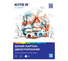 Білий картон Kite A4 Classic 10 аркушів (K-254) 