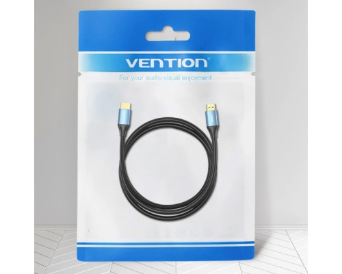 Кабель мультимедійний HDMI to HDMI 2.0m V2.0 4K 60Hz Aluminum Alloy Blue Vention (ALHSH)