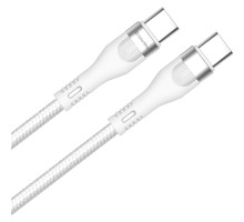 Дата кабель USB-C to USB-C 1.0m (PD Fast Charging 240W) 5А white ColorWay (CW-CBPDCC065-WT)