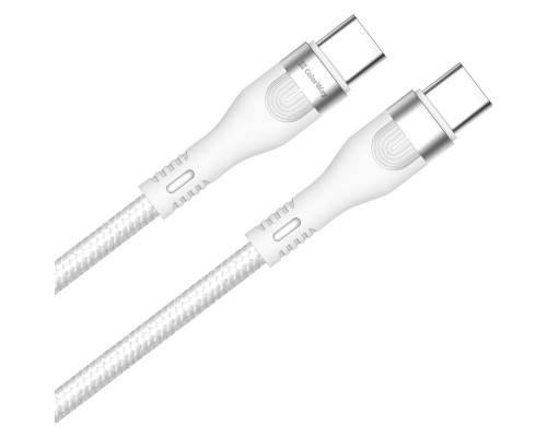 Дата кабель USB-C to USB-C 1.0m (PD Fast Charging 240W) 5А white ColorWay (CW-CBPDCC065-WT)