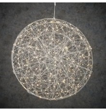 Прикраса декоративна Luca Lighting Куля Срібна мерехтлива D60 см 320 led (8718861660982)