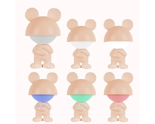 Нічник Kite Світильник LED з акумулятором Dreamy Mouse, персиковий (K25-315-2-4)