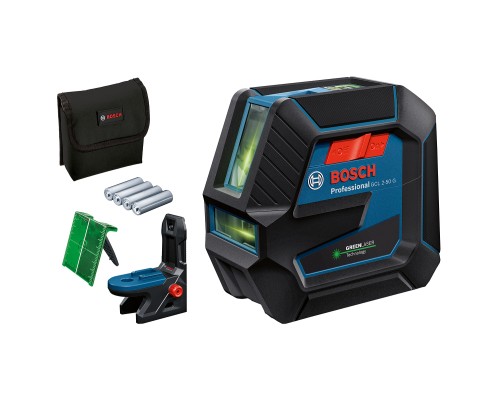 Лазерний нівелір Bosch GCL 2-50 G, до 15м, 0.3мм/м, з тримачем RM 10, чохол, мішень (0.601.066.M00)