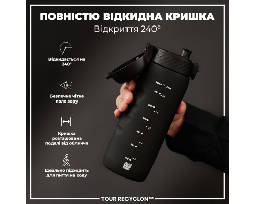 Пляшка для води ION8 OneTouch 750 мл BPA Free, Black (I8RF750BLK)