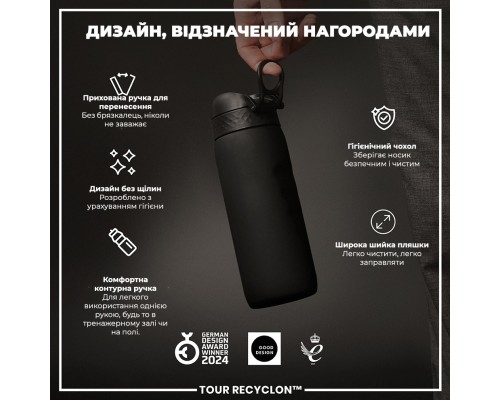 Пляшка для води ION8 OneTouch 750 мл BPA Free, Black (I8RF750BLK)