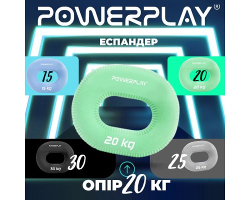 Еспандер PowerPlay PP-4336 Hand Grip Medium 20 кг Зелений (PP_4336_Green_20kg)