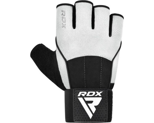 Рукавички для фітнесу RDX W3 with EVA Padding White L (WGS-W3W-L+)