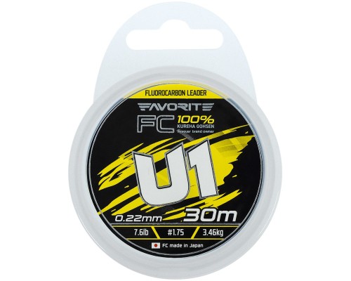 Флюорокарбон Favorite U1 FC 30m 1.75/0.22mm 7.6lb/3.46kg (1693.12.11)
