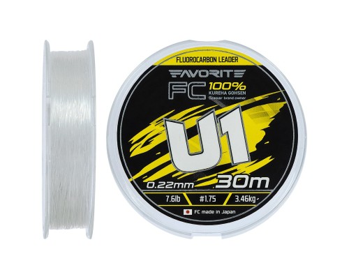 Флюорокарбон Favorite U1 FC 30m 1.75/0.22mm 7.6lb/3.46kg (1693.12.11)
