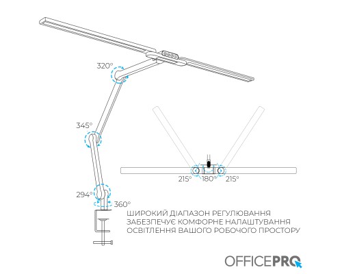 Світильник OfficePro LED лампа на монітор SL299B (SL299B)