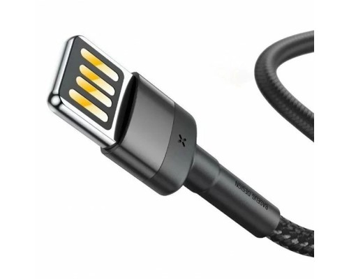 Дата кабель USB 2.0 AM to Lightning 2.0m Cafule grey+black Baseus (CALKLF-HG1)