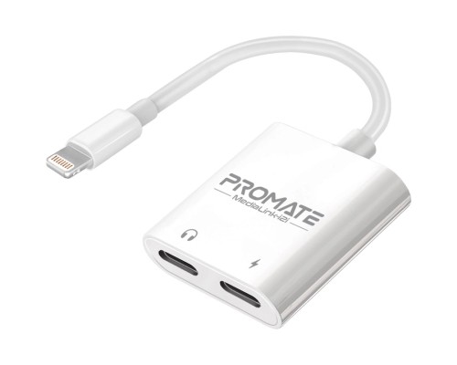 Адаптер Lightning to Lightning 12W + Lightning audio Promate (medialink-i2i)