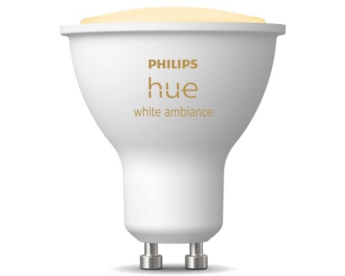 Розумна лампочка Philips GU10 5W(50Вт) 2200K-6500K Tunable white ZigBee Bluetooth (929001953309)