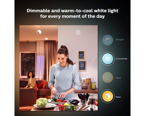 Розумна лампочка Philips GU10 5W(50Вт) 2200K-6500K Tunable white ZigBee Bluetooth (929001953309)