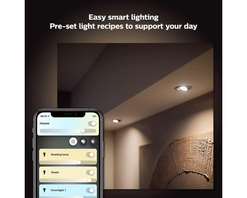 Розумна лампочка Philips GU10 5W(50Вт) 2200K-6500K Tunable white ZigBee Bluetooth (929001953309)