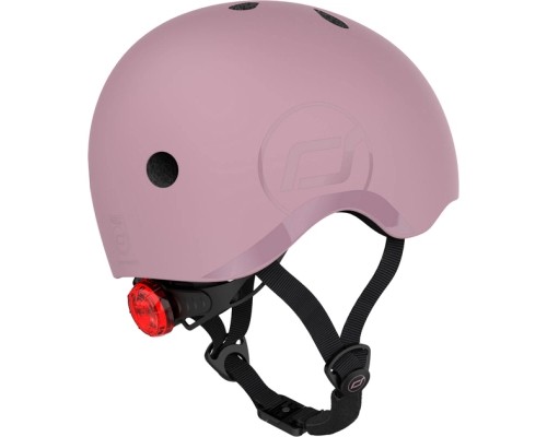 Шолом Scoot&Ride пастельно-бузковий з ліхтариком 51-53см (SR-190605-WILDBERRY)