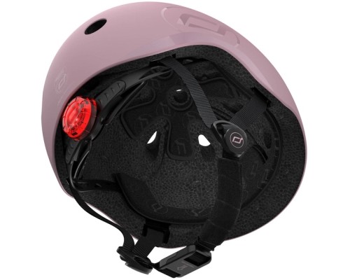 Шолом Scoot&Ride пастельно-бузковий з ліхтариком 51-53см (SR-190605-WILDBERRY)