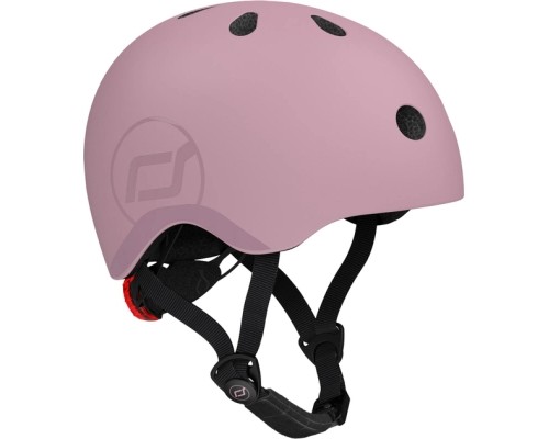 Шолом Scoot&Ride пастельно-бузковий з ліхтариком 51-53см (SR-190605-WILDBERRY)
