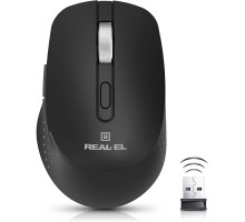 Мишка REAL-EL RM-380W Wireless Black (EL123200057)