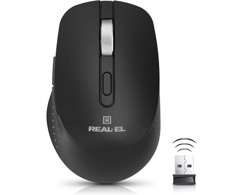 Мишка REAL-EL RM-380W Wireless Black (EL123200057)