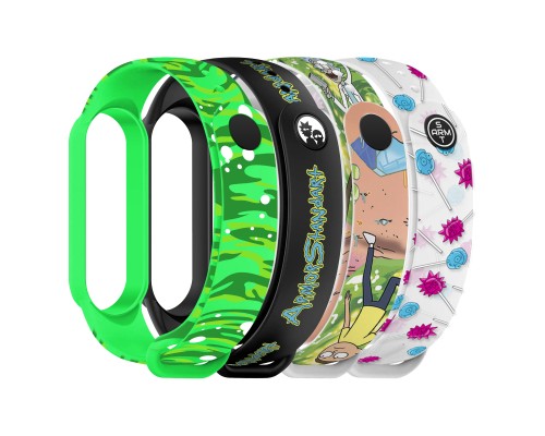 Ремінець до фітнес браслета Armorstandart комплект 4шт Xiaomi Mi Band 7/6/5 RM New (ARM77067)